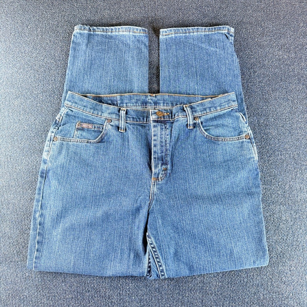 Riders by Lee Womens Straight Leg Jeans Blue Medium Wash Denim 14M 13018GH